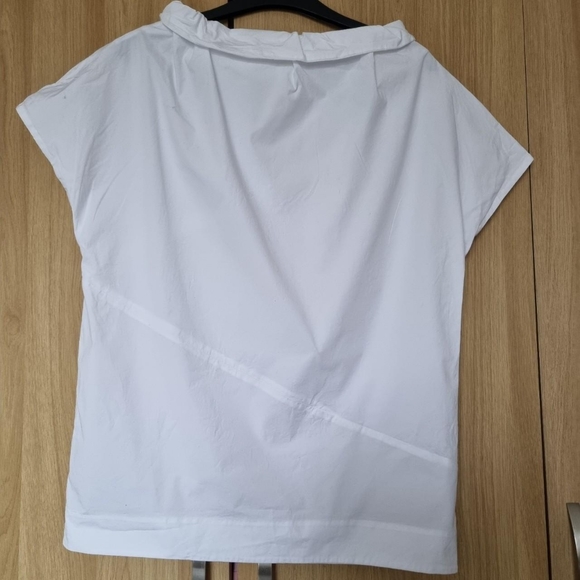 Cos white cotton blend roll neck sz 36 uk 10 - Picture 2 of 4
